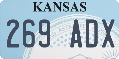KS license plate 269ADX
