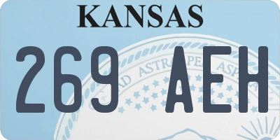 KS license plate 269AEH