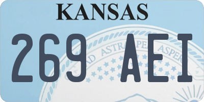 KS license plate 269AEI