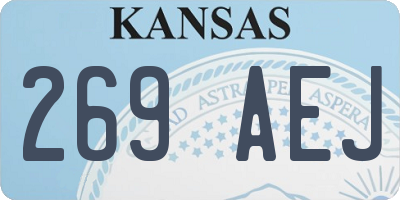 KS license plate 269AEJ