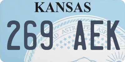 KS license plate 269AEK