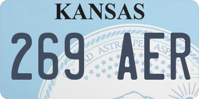 KS license plate 269AER