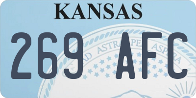 KS license plate 269AFC