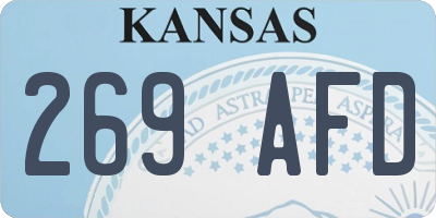 KS license plate 269AFD