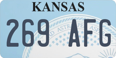 KS license plate 269AFG