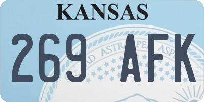 KS license plate 269AFK