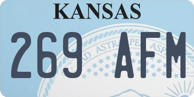 KS license plate 269AFM