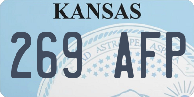 KS license plate 269AFP