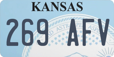 KS license plate 269AFV