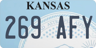 KS license plate 269AFY