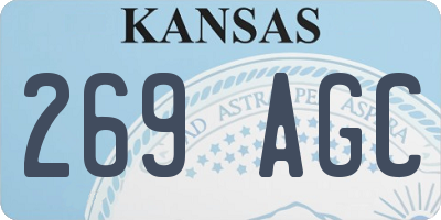 KS license plate 269AGC
