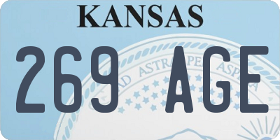 KS license plate 269AGE
