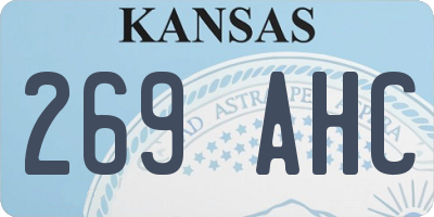KS license plate 269AHC