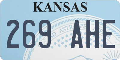 KS license plate 269AHE