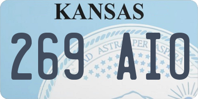 KS license plate 269AIO