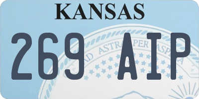 KS license plate 269AIP