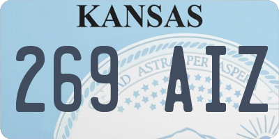 KS license plate 269AIZ