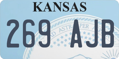 KS license plate 269AJB