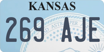 KS license plate 269AJE