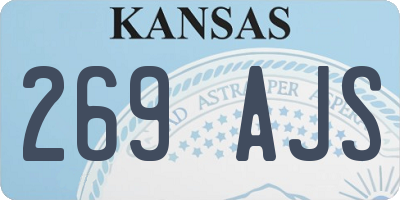 KS license plate 269AJS