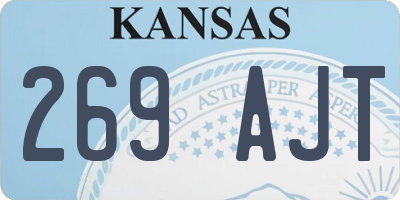 KS license plate 269AJT