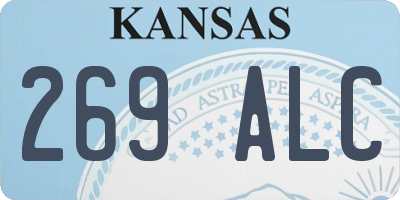 KS license plate 269ALC