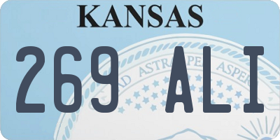 KS license plate 269ALI