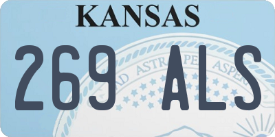 KS license plate 269ALS