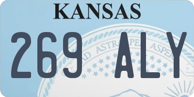 KS license plate 269ALY