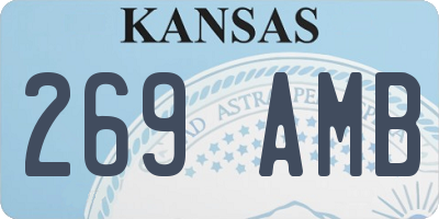 KS license plate 269AMB