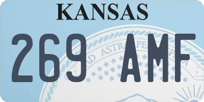 KS license plate 269AMF