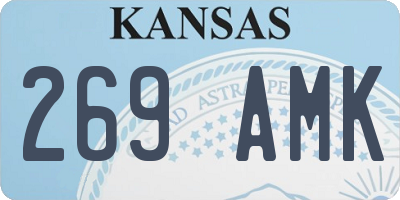 KS license plate 269AMK