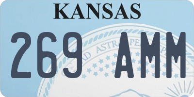 KS license plate 269AMM