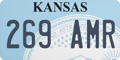KS license plate 269AMR