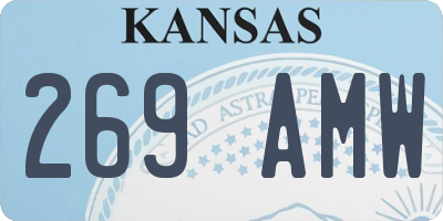KS license plate 269AMW