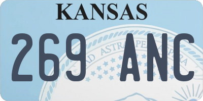 KS license plate 269ANC