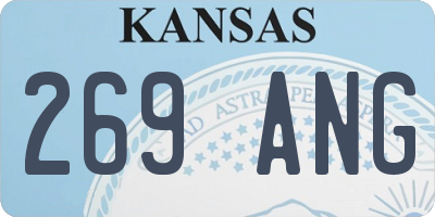 KS license plate 269ANG