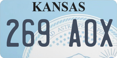 KS license plate 269AOX