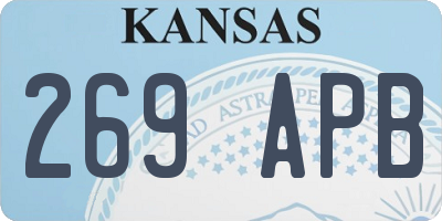 KS license plate 269APB
