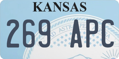 KS license plate 269APC
