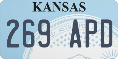 KS license plate 269APD