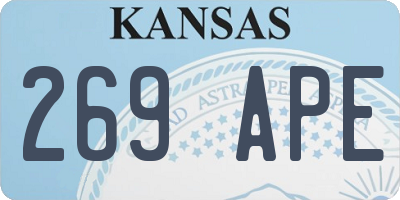 KS license plate 269APE