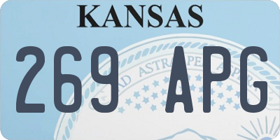 KS license plate 269APG