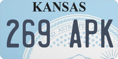 KS license plate 269APK