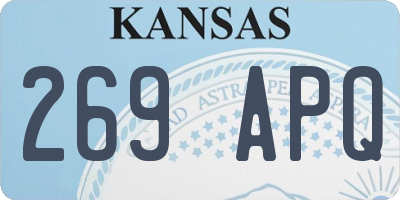 KS license plate 269APQ