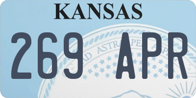 KS license plate 269APR