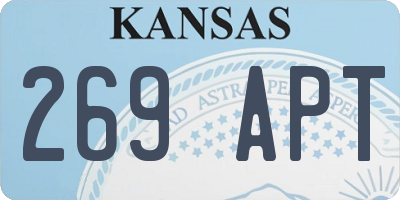 KS license plate 269APT