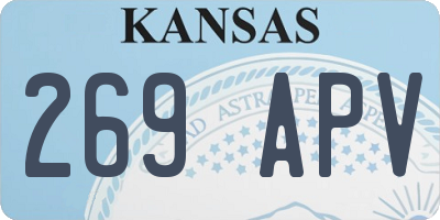 KS license plate 269APV