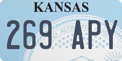 KS license plate 269APY