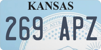 KS license plate 269APZ